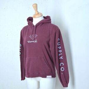 Diamond | Purple/ burgundy women's logo pullover hoodie